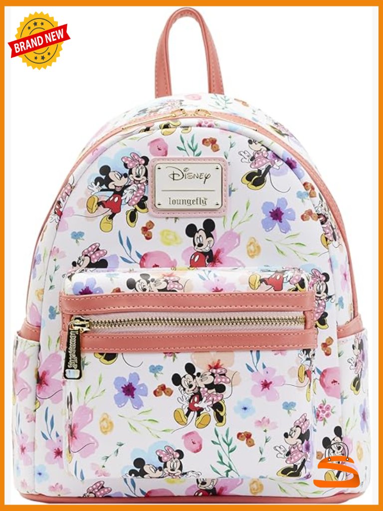 Mickey & Minnie Mouse Floral Mini Backpack Handbag